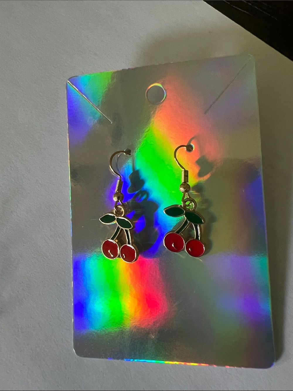 Cherry Dangle Earrings - Red and Green brand new